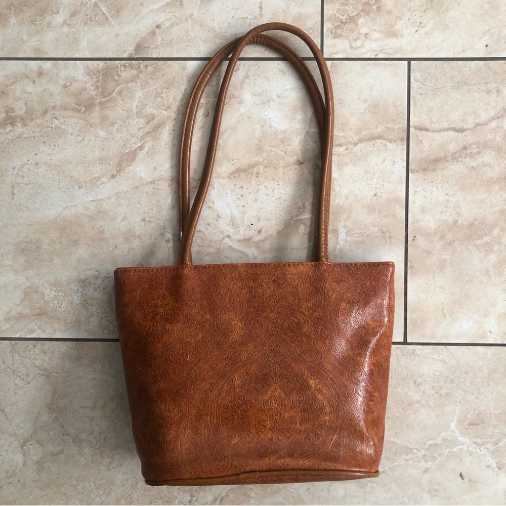 Bueno Brown Paisley Embossed Purse